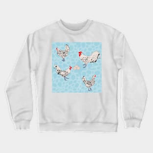 Silver Spangled Hamburg Blue Crewneck Sweatshirt